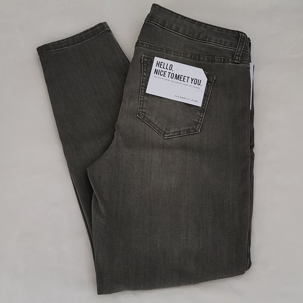 NWOT Celebrity Pink Distressed Olive Jeans